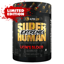 SUPERHUMAN® EXTREME Lion's Blood - Extreme Energy Pre-Workout Formula  - Alpha Lion