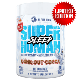 SUPERHUMAN SLEEP - PM Sleep Aid and Fat Burner† CONK-OUT COCOA (Hot Chocolate) - Alpha Lion