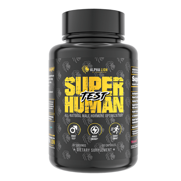 SUPERHUMAN® TEST - Natural Male Hormone Optimization. 1 Bottle - Alpha Lion